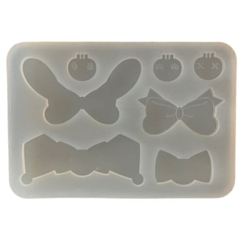 Molde de silicone para resina em formato de coração com letras (1 peça)