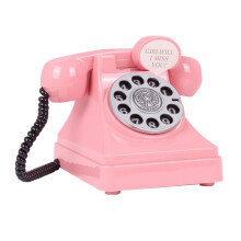 Retro telefoon spaarpot voor kinderen en volwassenen, roze