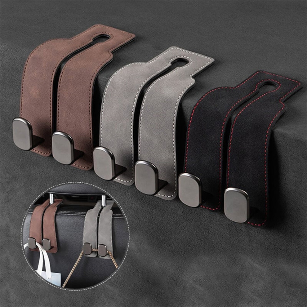 Leather Car Seat Headrest Hooks 2-Pack 913466647002