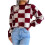 Damen-Strickpullover mit Karomuster im Vintage-Preppy-Stil 1