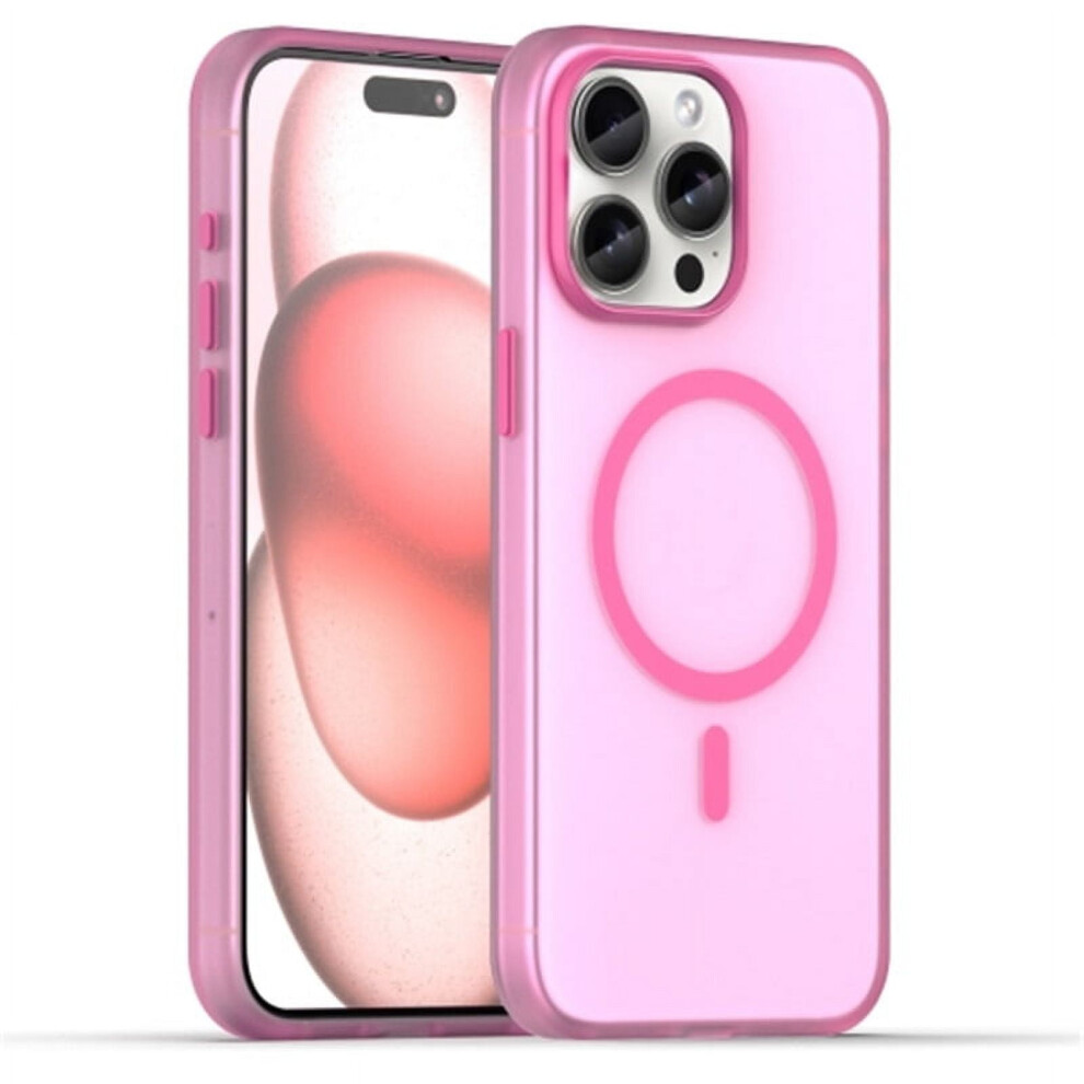 Iphone 15 Pro Max Magsafe Frosted Tpu+Pc Case Pink 9418476994036