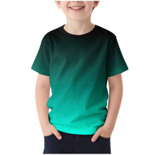 Boys Short Sleeve Tee Casual Gradient Loose Top 2-13 Years