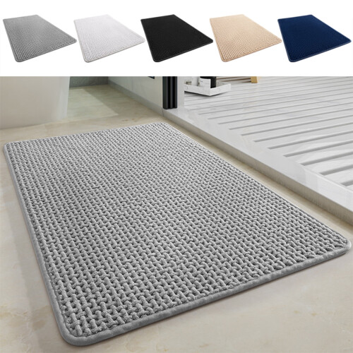 Tapete de banheiro absorvente, macio, antiderrapante e de secagem rápida, 60 x 90 cm (24 x 36 polegadas).