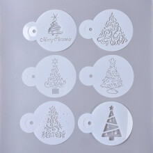 Plastic Drawing Stencil Set White6pcs140x110x0.2mm