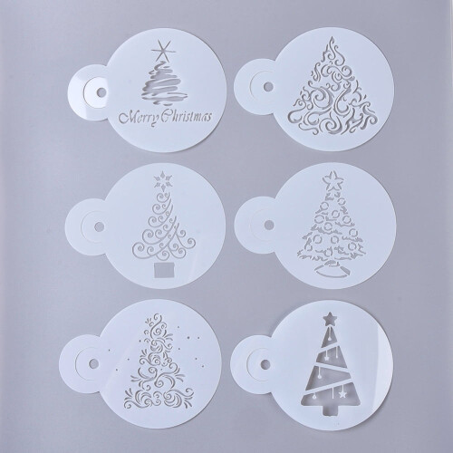 Plastic Drawing Stencil Set White6pcs140x110x0.2mm