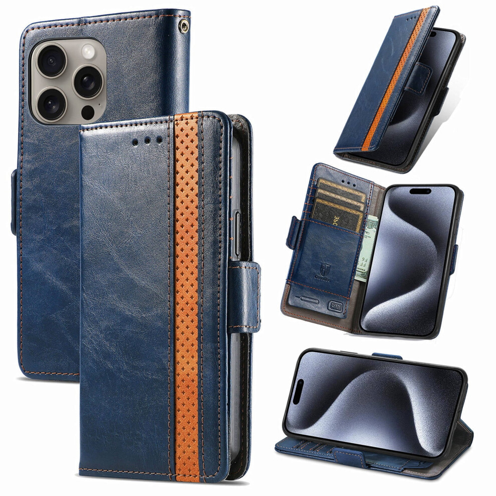 Leather Wallet Case With Card Holder And Zipper For Iphone 968604509988