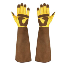 Gants de jardinage en cuir respirant, résistants aux épines, 1 paire