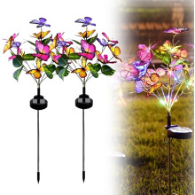 Butterfly Solar Garden Lights Outdoor 2 Pack
