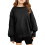 Felpa oversize da ragazza con scollo rotondo e maniche lunghe 2