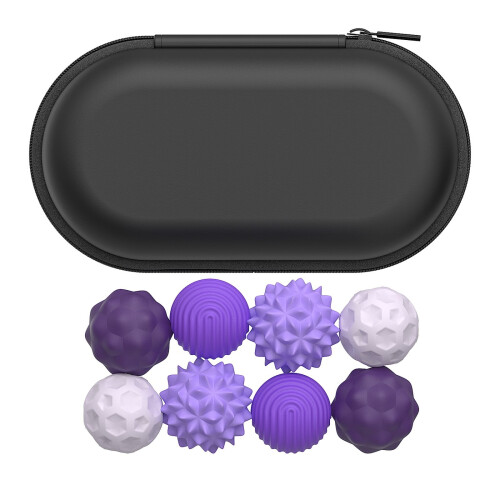 Massage Ball Set Textured 8-Piece Trigger Point Relief
