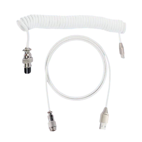 Câble USB-C spiralé pour clavier mécanique, 1,5 m