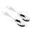Spork bærbart bestikk i rustfritt stål, 2 stk. 4