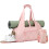 Bolsa de ginástica feminina com compartimento para sapatos e bolso impermeável. 1