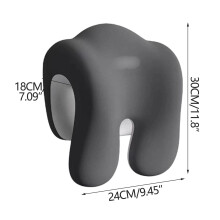Memóriahabos nyakpárna, szürke, 7,09 hüvelykes, ergonomikus támasztékkal