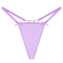 Panties for Women,European Low Waisted Thong Underwear with Chain Bow Tie Seamless Design for Women,Womens Underwear,Purple,L