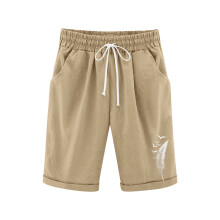 Bermudashorts för flickor, khaki, 5-6 år