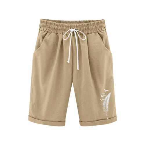 Bermudashorts för flickor, khaki, 5-6 år