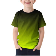 Boys Short Sleeve Tee Casual Summer Top Gradient Loose Fit