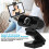 Webcam Full HD 1080p com microfone embutido e conexão USB. 3
