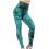 Dameleggings med denimprint, elastisk, slim fit, grøn 3