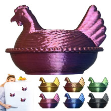 Virenlux Chicken on Nest Magnet 3D Printed Vintage