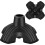 Walking Cane Tip Heavy-Duty Rubber Quad Base 3/4 Inch Black 1