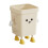 Cubo de basura de plástico rectangular para cocina, 9,05 pulgadas, amarillo 2