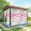Cortinas externas impermeáveis rosa e cinza com efeito degradê ondulado. 1
