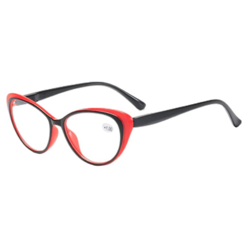 Lesebrille mit rechteckigem Gestell für Herren, 100 Dioptrien