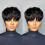 Περούκα ανθρώπινης τρίχας Pixie Cut για μαύρες γυναίκες Βραζιλιάνικης ευθείας 1