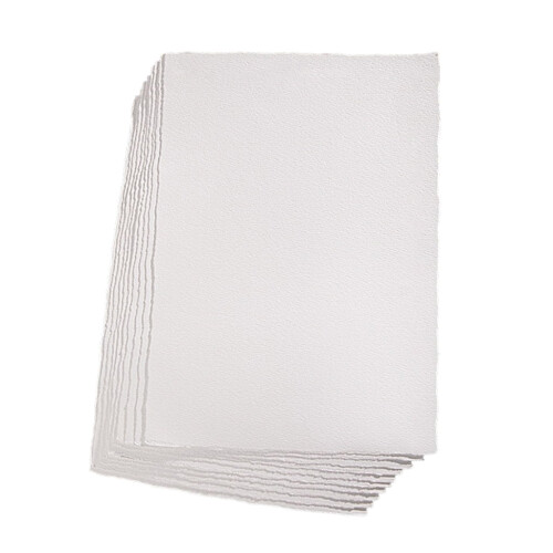 Akvarellkonstpapper 300g bomull Deckle Edge 10 ark
