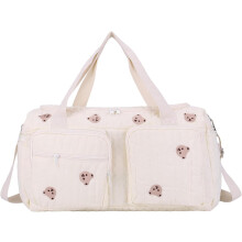 Bolsa Tote Acolchoada com Estampa de Coelho 48 x 22 x 26 cm