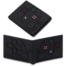 Portafoglio a due ante per controller di gioco per bambini dai 6 ai 14 anni, colore nero.