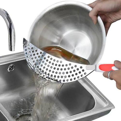 Passoire à pâtes en acier inoxydable avec ventouse 2