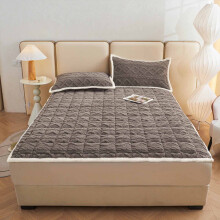 Protège-matelas matelassé pliable en velours taffetas uni