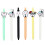 Stylo à bille en forme de dent, 1 mm, lot de 6 1