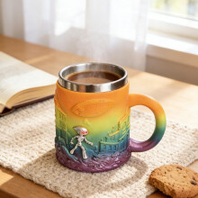 Science fiction-kaffemugg rostfritt stål harts halkfri