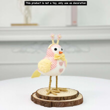 Decorazione pasquale in tessuto a forma di uccellino, bambola di peluche rosa