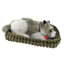 Realistische pluche hond die ademt, voor kinderen (1 stuk)