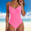 Women's one-piece tummy control swimsuit with ruched 8