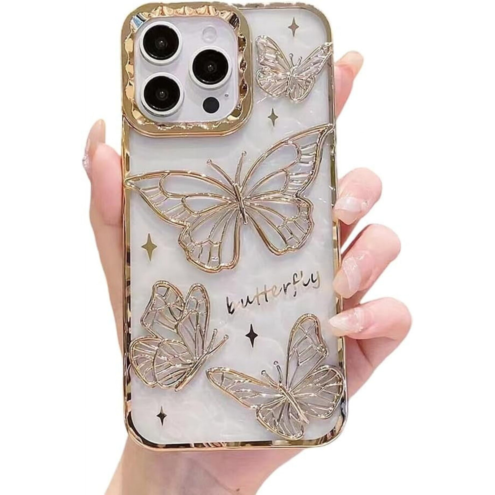 Iphone 14 Pro Max Clear Shockproof Case With Butterfly 9336866073058