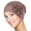 Unisex-Chemo-Totenkopfmütze mit 3D-Blumenmuster 1