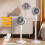Oscillating Stand Fan Rechargeable USB Remote 5 Speeds 1