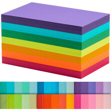 Schede indice 3x5 pollici, 301 pezzi, 178 grammi, 7 colori