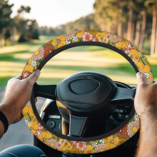 Flower Golf Cart Steering Wheel Cover Universal Lightweight