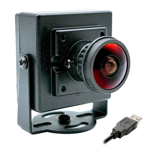 Webcam PC 2K HD, grand angle 160, objectif fisheye 1,8 mm