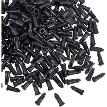 Caipíní Leid Steallaire Luer Glas Dubh Cineál Scriú Plaisteach 200PCS