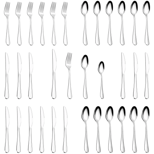 Stainless Steel Flatware Set for 4 People 24-Piece