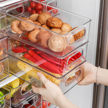 Recipiente transparente para almacenar alimentos, apilable, 1 unidad