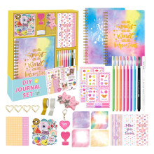 Kit de scrapbook para meninas de 5 a 12 anos com artigos de papelaria.